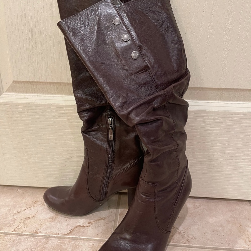 Guess Leather knee high boots - Picture 5 of 9